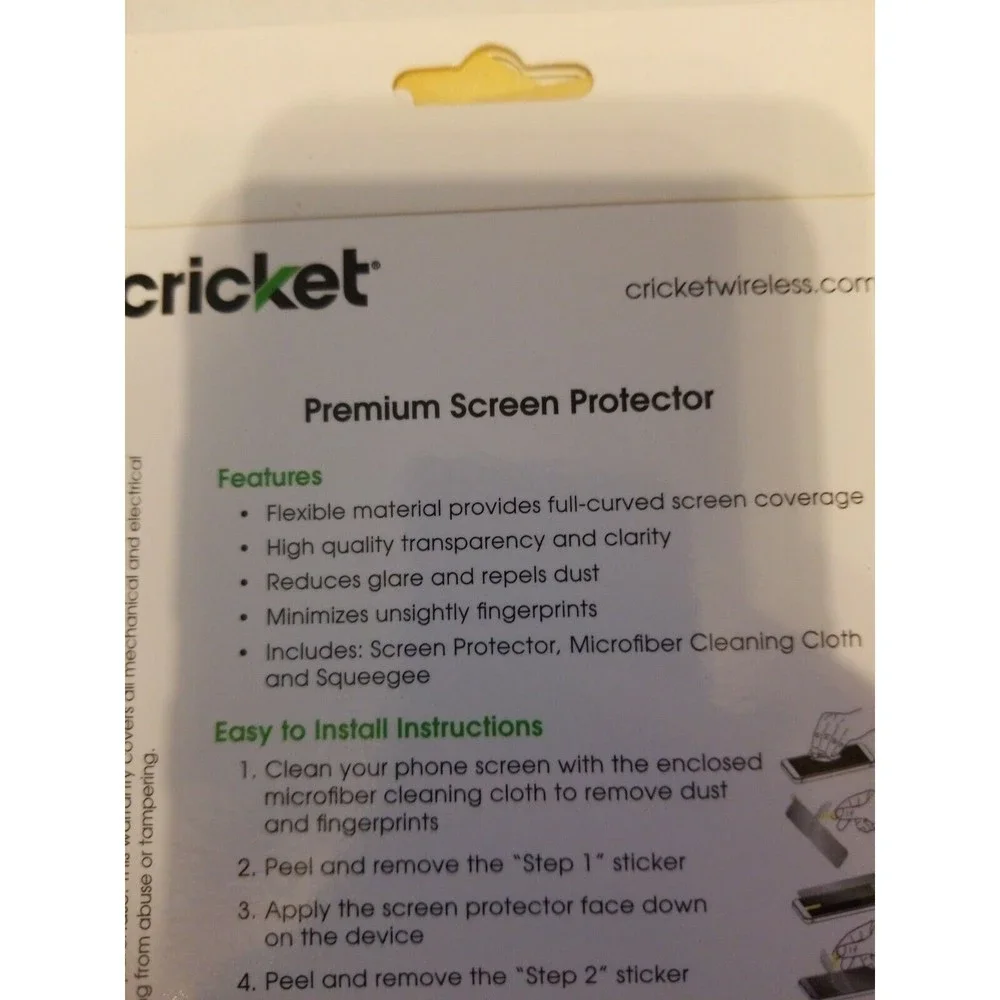 Full Cover Screen Protector For Samsung Galaxy S7 NIB Cricket